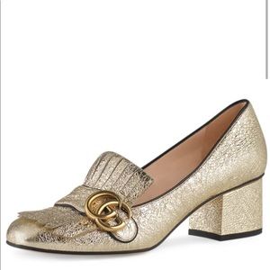 GUCCI METALLIC MID HEELPUMP